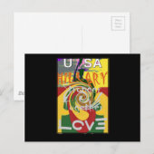 Rasta Colors Red Golden Green Hillary Art Print Postkarte (Vorne/Hinten)