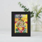 Rasta Colors Red Golden Green Hillary Art Print Postkarte (Stehend Vorderseite)