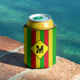 Rasta Colors Striptes Monogramm Biere Dosenkühler