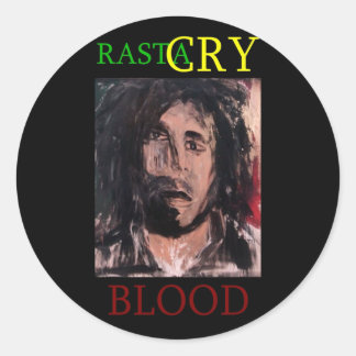 RASTA CRY BLOOD RUNDER AUFKLEBER
