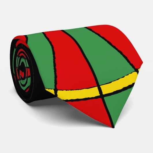 Rasta Dartboard-Muster Krawatte (Gerollt)