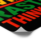 Rasta-Design, Bewusstes Leben, Motivierende Sprüch Poster (Ecke)