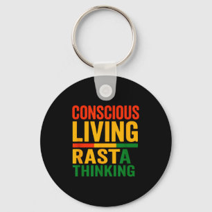 Rasta-Design, Bewusstes Leben, Motivierende Sprüch Schlüsselanhänger