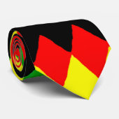 Rasta Diamanten. Rotes Gold und Grün. Jah Krawatte (Gerollt)