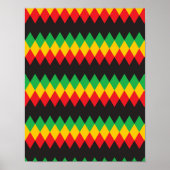 Rasta Diamond Pattern Poster (Vorne)