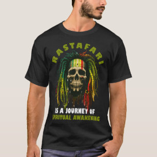 Rasta Dreadlocks Skull Äthiopian Flag Reggae Rasta T-Shirt