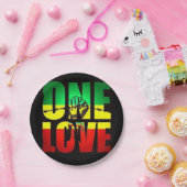 Rasta Eine Liebe Pappteller (Party)