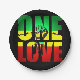 Rasta Eine Liebe Pappteller