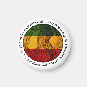 Rasta Erobernder Löwe von Juda Seine Majestät Magn Magnet