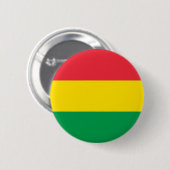 Rasta Farbe Gelb rote Streifen Flag Muster Button (Vorne & Hinten)