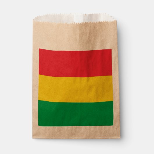 Rasta Farbe Gelb rote Streifen Flag Muster Geschenktütchen (Vorderseite)
