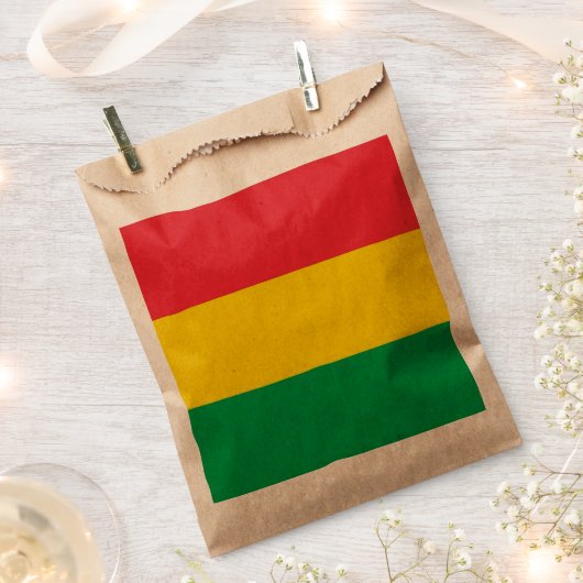 Rasta Farbe Gelb rote Streifen Flag Muster Geschenktütchen (Ausgeschnitten)