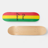 Rasta Farbe Grün gelbe rote Flag Streifen eine Lie Skateboard (Horizontal)