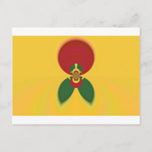 Rasta-Farben Abstract Art Druck Postkarte
