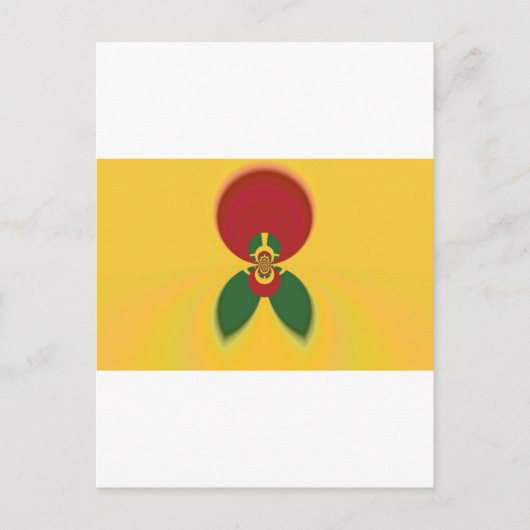 Rasta-Farben Abstract Art Druck Postkarte (Vorderseite)