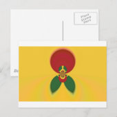 Rasta-Farben abstraktes Kunstposter Postkarte (Vorne/Hinten)