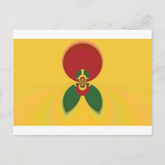 Rasta-Farben abstraktes Kunstposter Postkarte (Vorderseite)