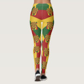 Rasta-Farben-Design Leggings (Rückseite)