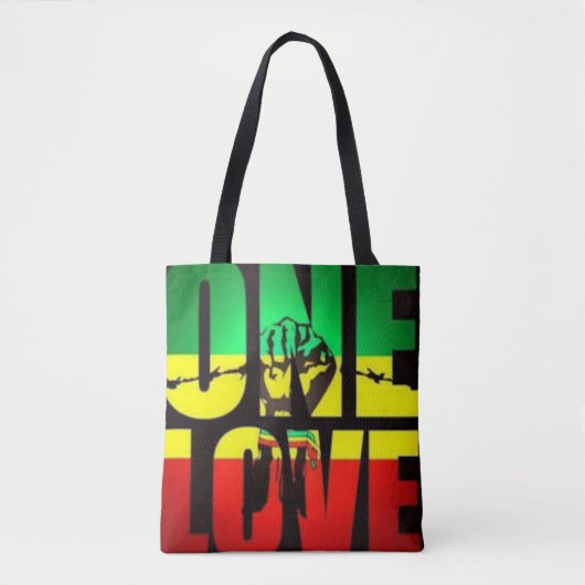 RASTA-FARBEN EINE LIEBE TASCHE (Vorderseite)