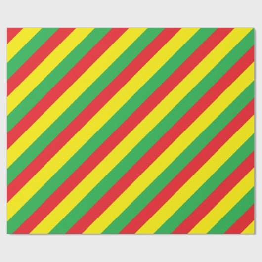 Rasta Farben Geschenkpapier (Flach)