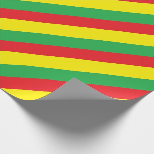Rasta Farben Geschenkpapier (Ecke)