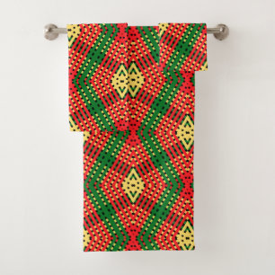 Rasta-Farbgestaltung Badhandtuch Set