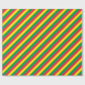 Rasta färbt grünes gelbes rotes geschenkpapier (Flach)