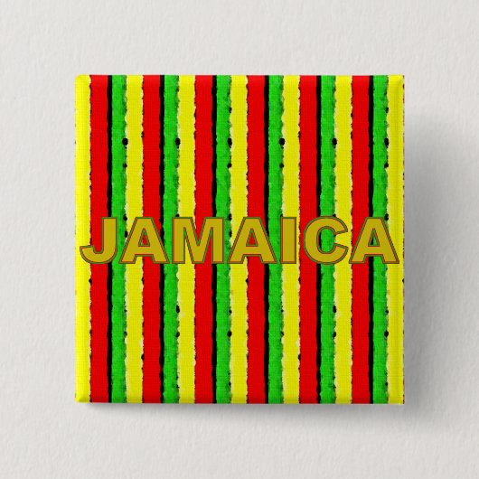 Rasta färbt rotes Gold und Grün Jamaikas Button (Vorderseite)