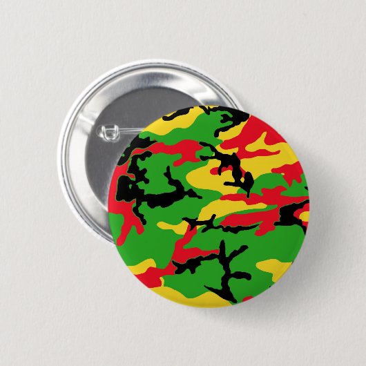Rasta färbte Tarnung Button (Vorne & Hinten)