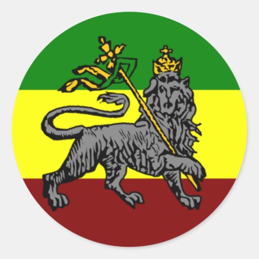 Rasta-Flag-Aufkleber Runder Aufkleber (Vorderseite)
