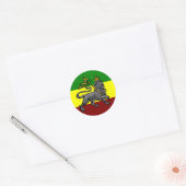 Rasta-Flag-Aufkleber Runder Aufkleber (Umschlag)