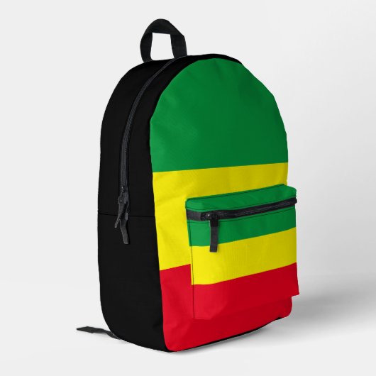 Rasta-Flag Bedruckter Rucksack (Rückseitige Ecke links)