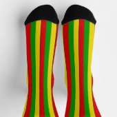 Rasta Flag Farben gestrichen Gemustert Socken (Oben)