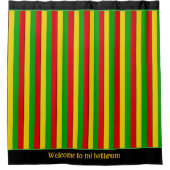 Rasta Flag farbig gestrichen Duschvorhang (Vorderseite)