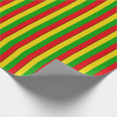 Rasta Flag farbig gestrichen Geschenkpapier (Ecke)