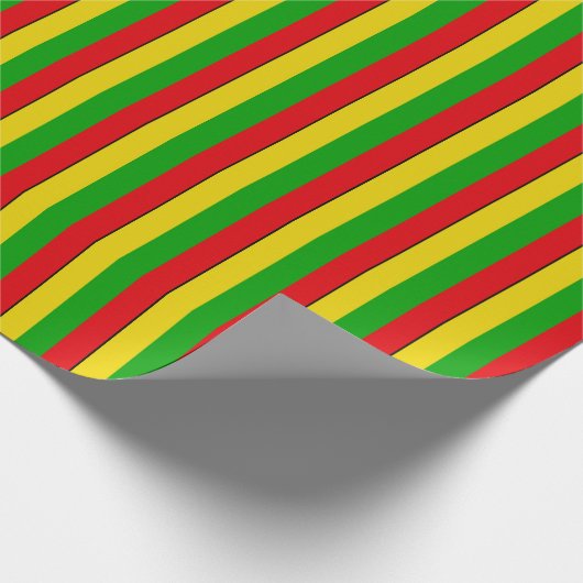 Rasta Flag farbig gestrichen Geschenkpapier (Ecke)