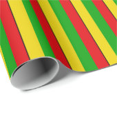 Rasta Flag farbig gestrichen Geschenkpapier (Rolleneckpunkt)