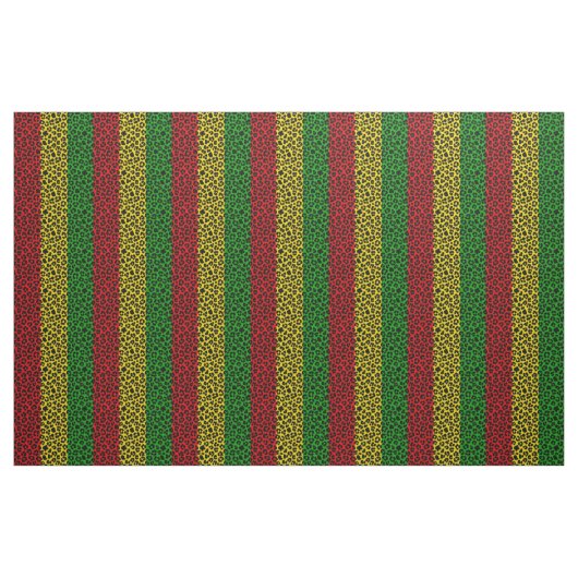Rasta-Flag Farbleopard-Druckmuster Stoff (Fat Quarter (45,7 x 55,9 cm))