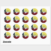 Rasta-Flag Runder Aufkleber (Blatt)