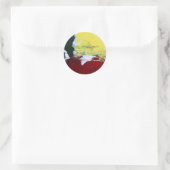 Rasta-Flag Runder Aufkleber (Tasche)