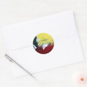Rasta-Flag Runder Aufkleber (Umschlag)