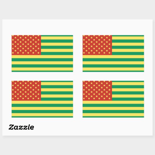 Rasta Flag US Stickers (Blatt)