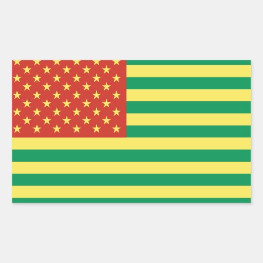 Rasta Flag US Stickers (Vorderseite)
