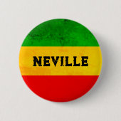 Rasta-Flagge farbig gestreift Reggae Button (Vorderseite)