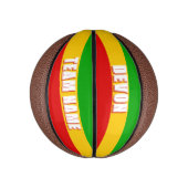 Rasta-Flagge gestreift Mini Basketball (Vertikal)
