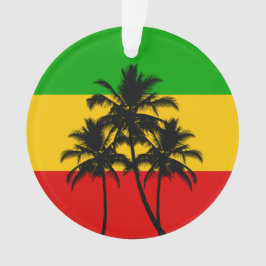Rasta-Flagge Tropische Palmen Weihnachten Ornament
