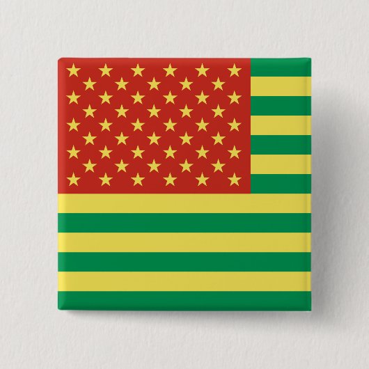 Rasta Flagge US-Abzeichen Button (Vorderseite)