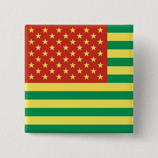 Rasta Flagge US-Abzeichen Button
