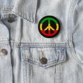 Rasta-Flaggenfarben Friedenssymbol Button (Beispiel)