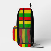 Rasta-Flaggenfarben gestreiftes Monogramm Bedruckter Rucksack (Rechts)